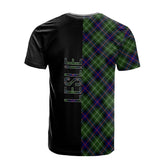 Leslie Hunting Tartan T-Shirt Half of Me - Cross Style